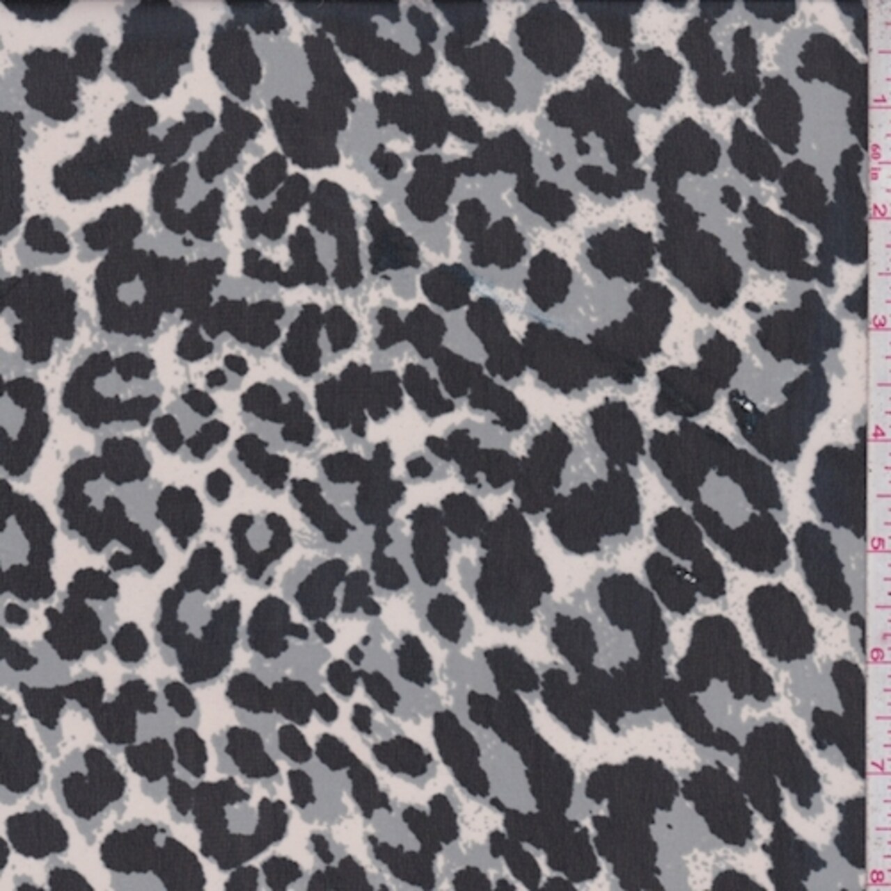 White/Black/Stone Cheetah Georgette Fabric By the Yard
